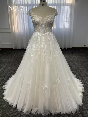 Beach Boho A Line Wedding Dress N017