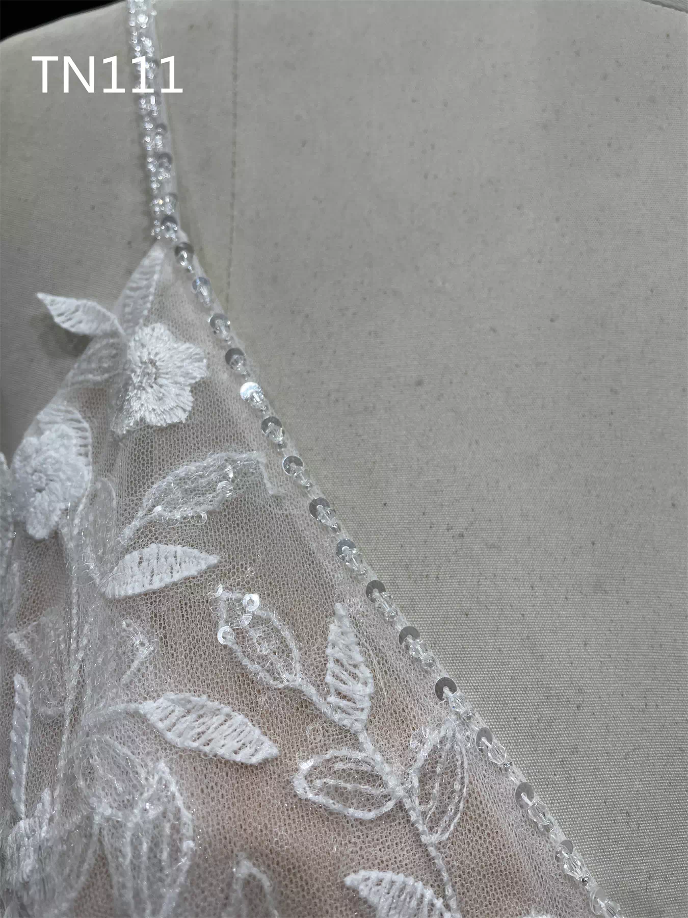 Beaded String V Neckline and Backline A Line Dress TN111 - Image 7