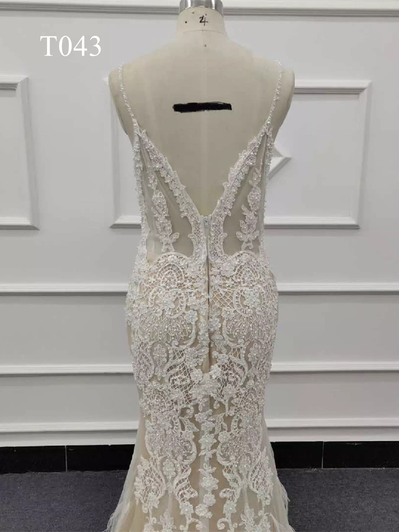 Hand Made Beaded Wedding Dress T043 - Image 7