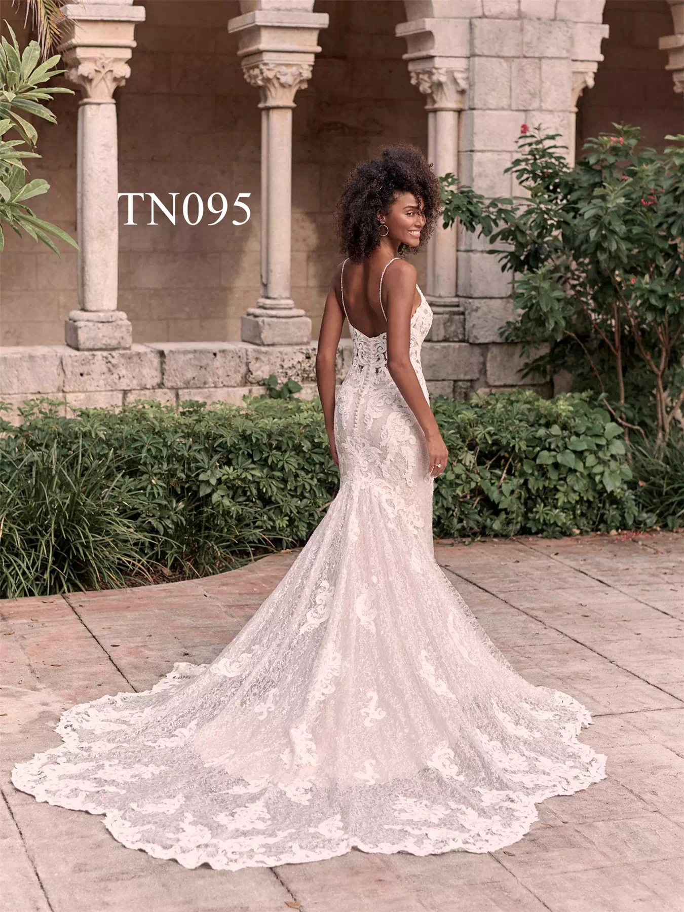 Premium Custom Made Spaghetti Strap Backless Mermaid Dress TN095 - Image 2