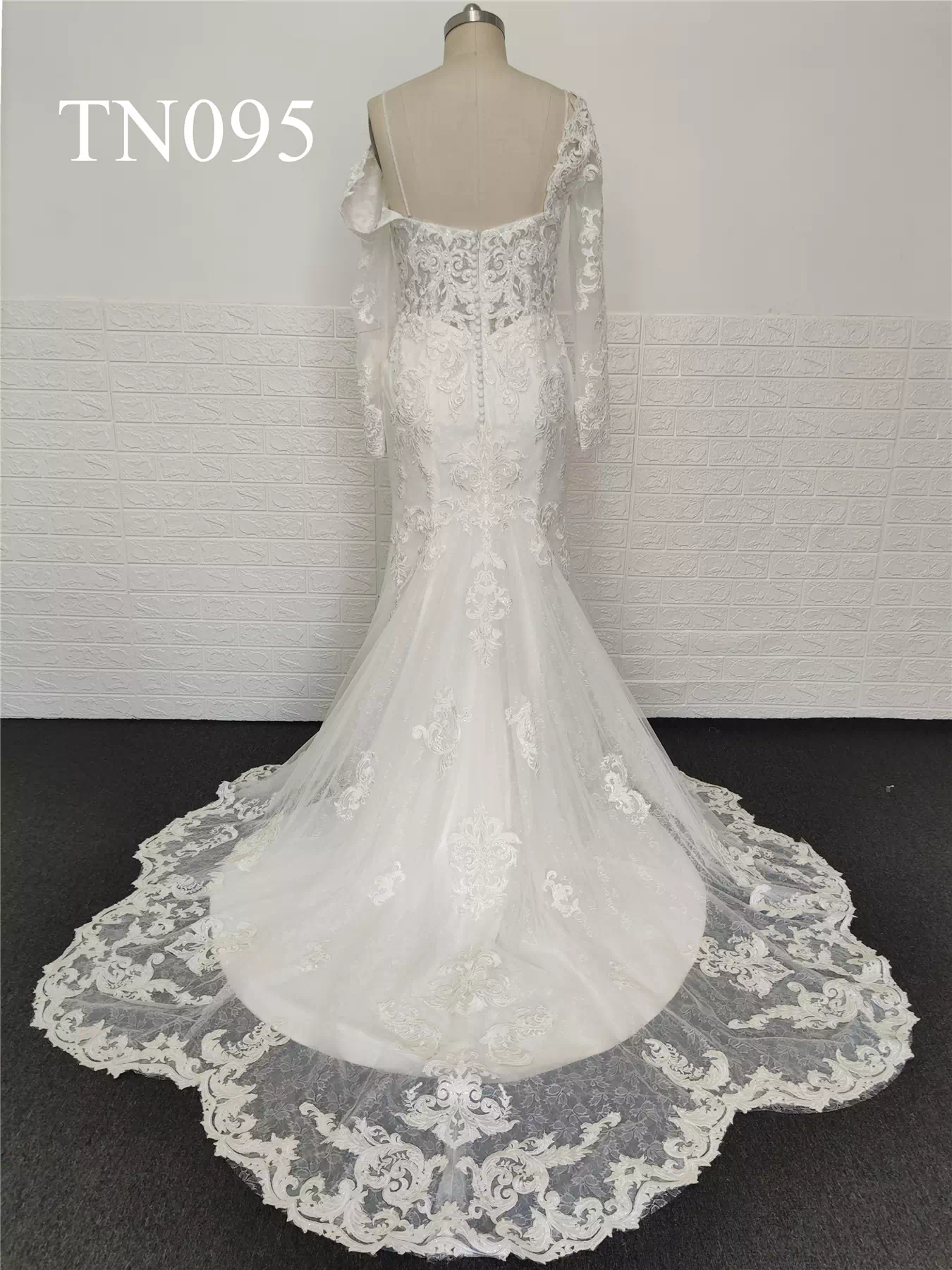 Premium Custom Made Spaghetti Strap Backless Mermaid Dress TN095 - Image 4