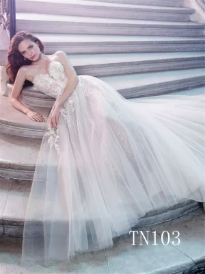 Premium Custom Made Sweetheart Tulle A Line Dress TN103