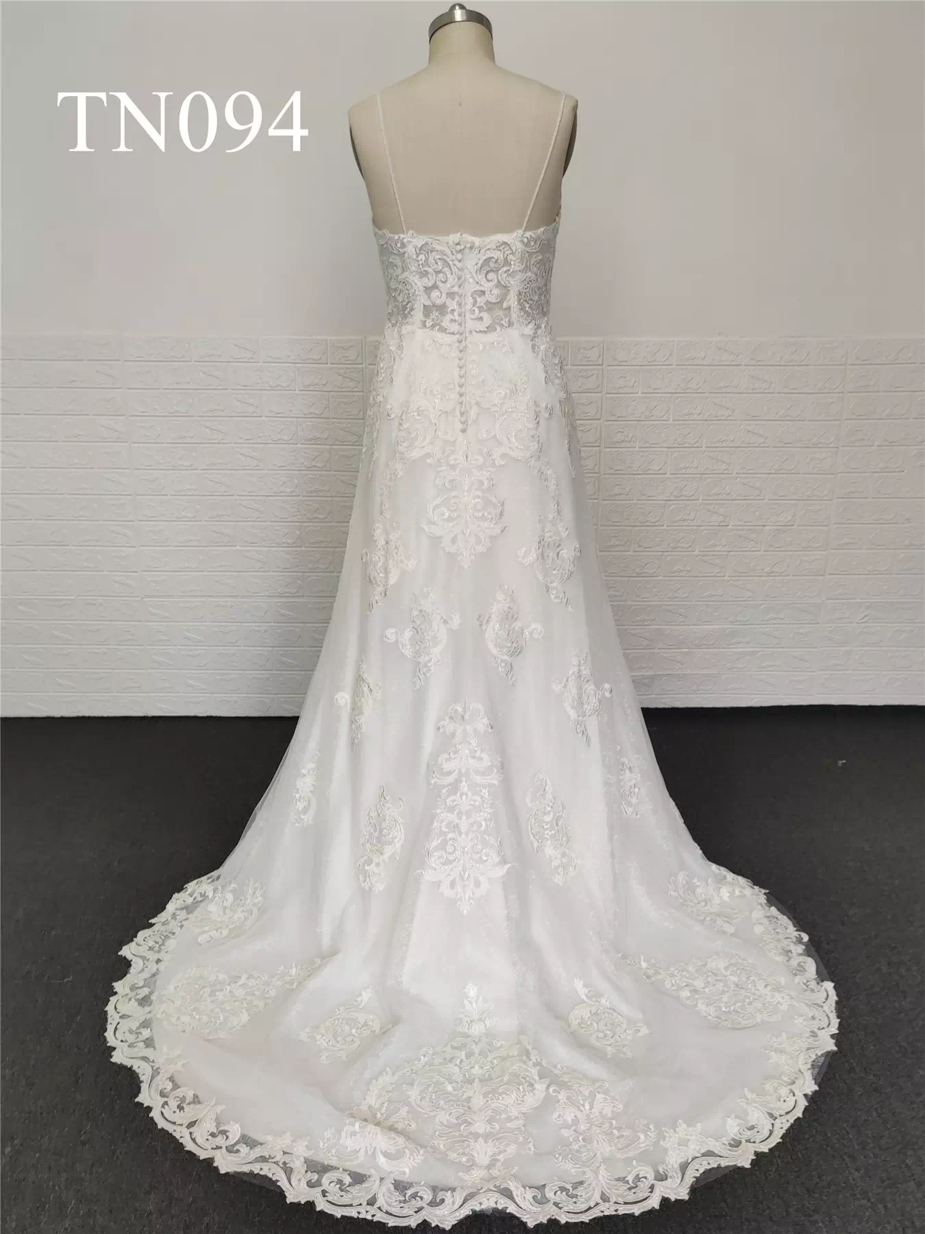 Premium Custom Made V Neckline Low Back Mermaid Dress TN094 - Image 4