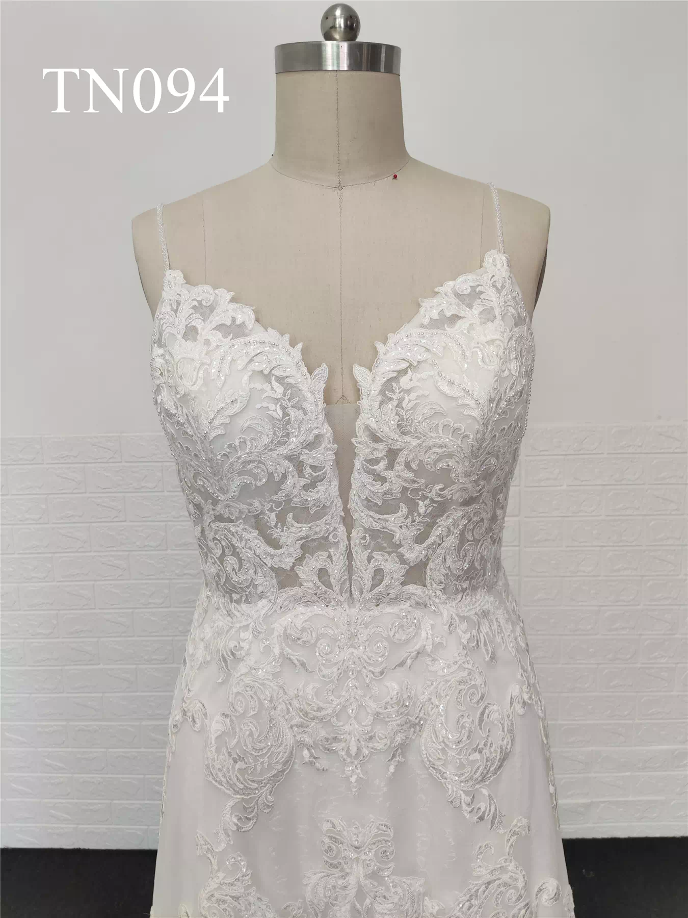 Premium Custom Made V Neckline Low Back Mermaid Dress TN094 - Image 5