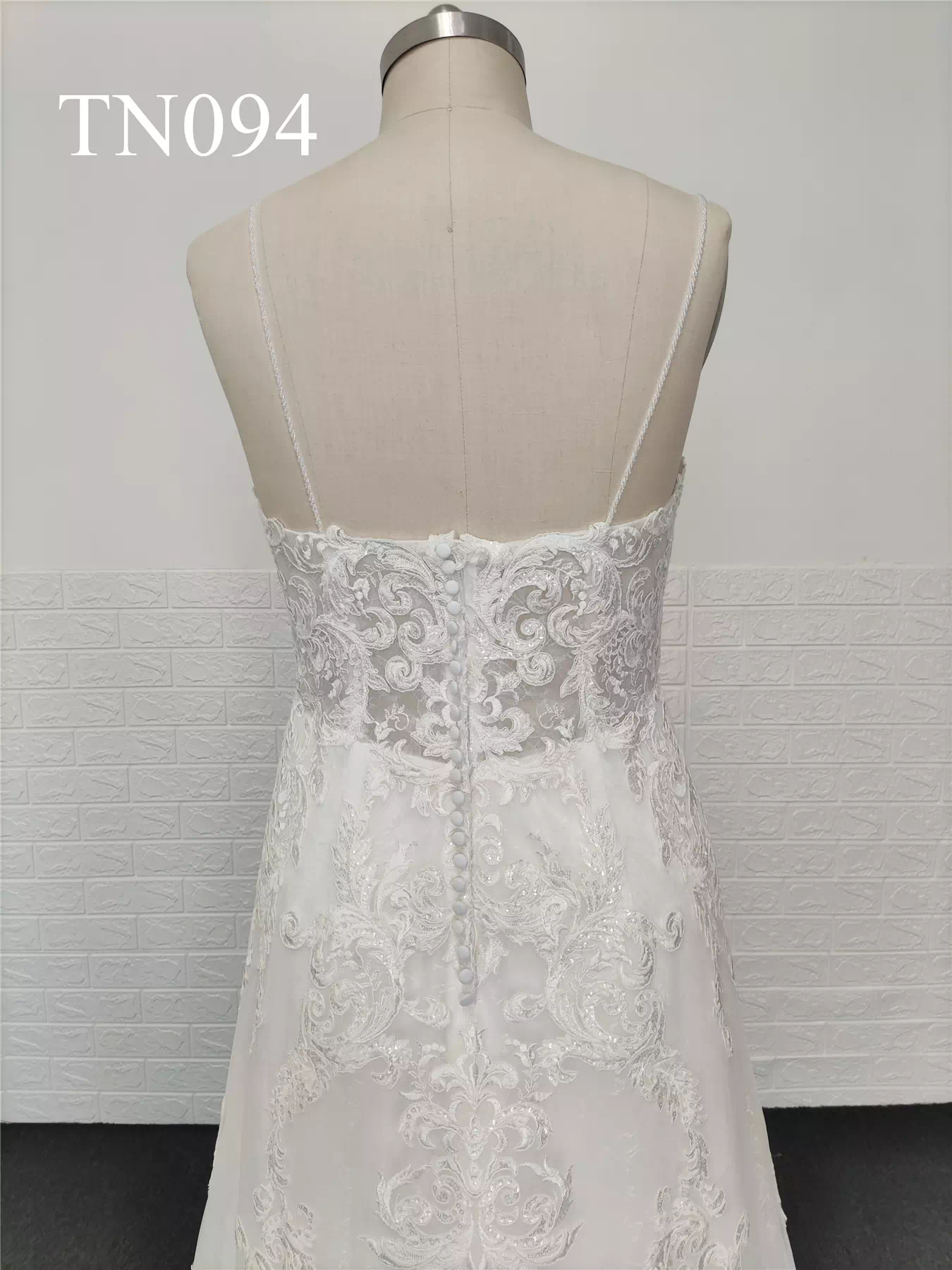 Premium Custom Made V Neckline Low Back Mermaid Dress TN094 - Image 6