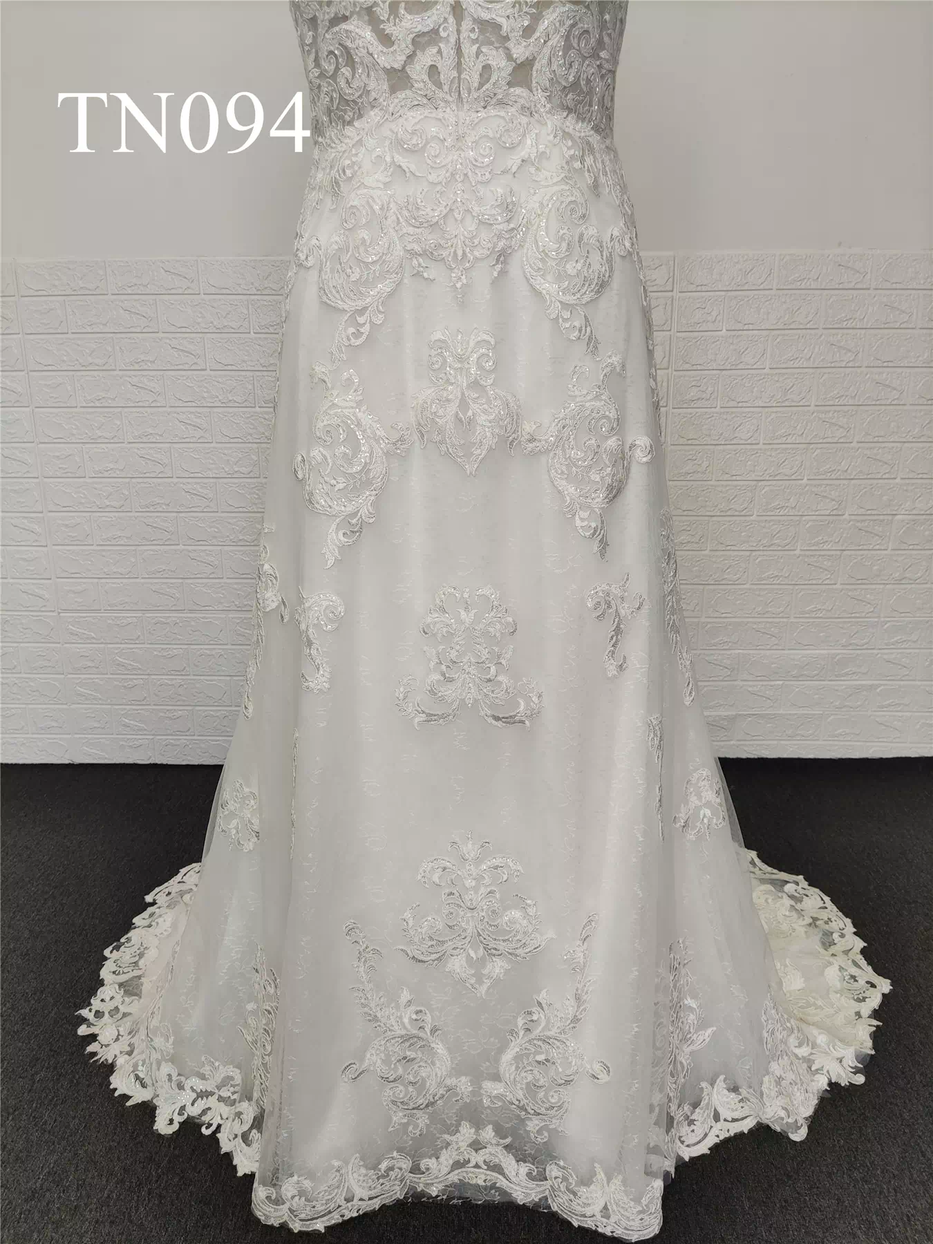 Premium Custom Made V Neckline Low Back Mermaid Dress TN094 - Image 7