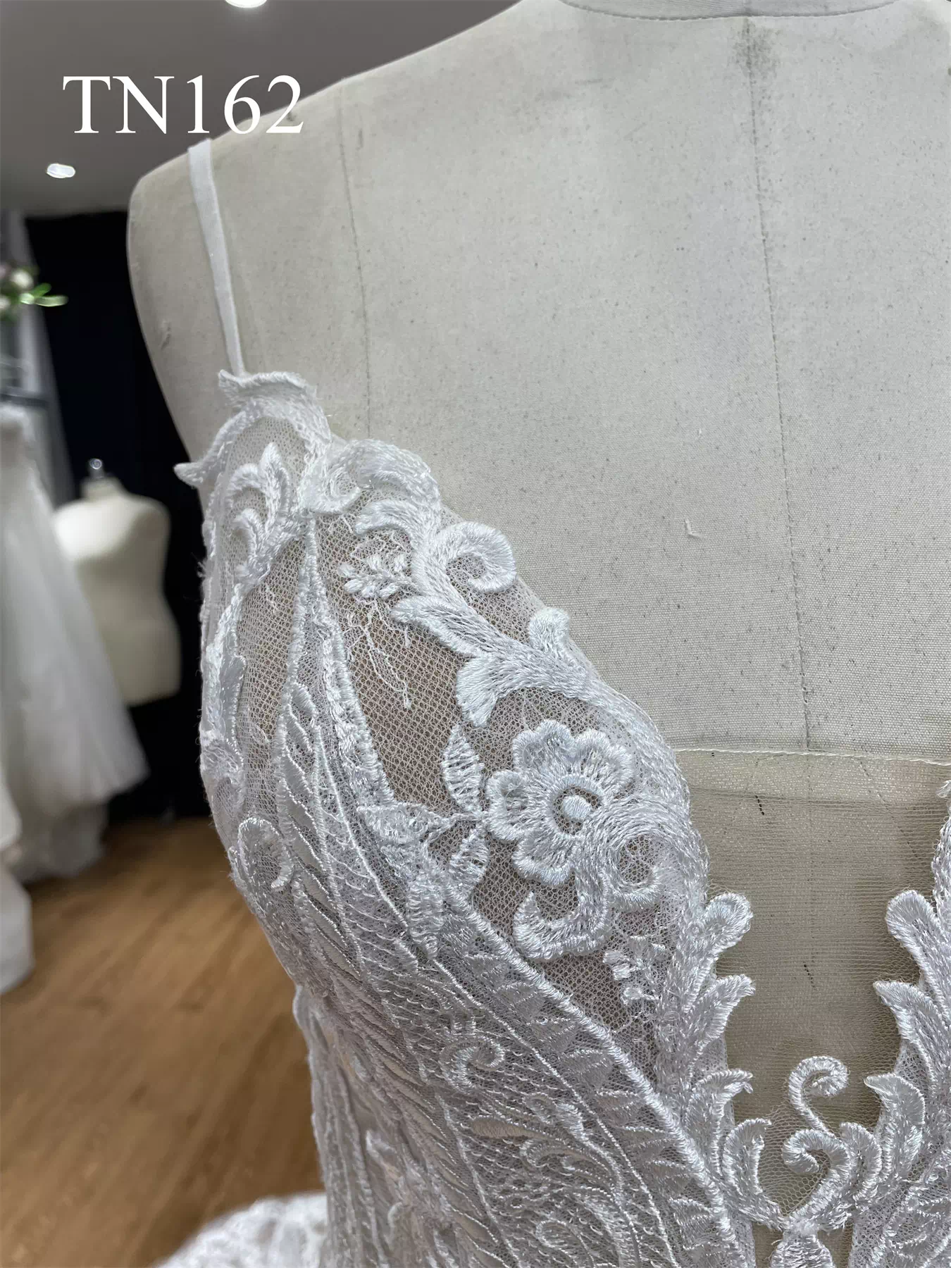 Spaghetti Straps Plunge Neckline Backless Mermaid Dress TN162 - Image 8