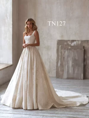 Sparkling Lace with Belt Ball Gown Dress TN127
