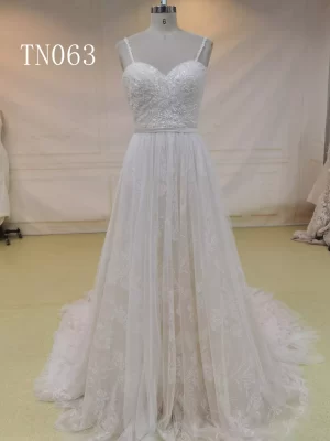 Hot Sale Sling Sweetheart Embroidered Wedding Dress TN063