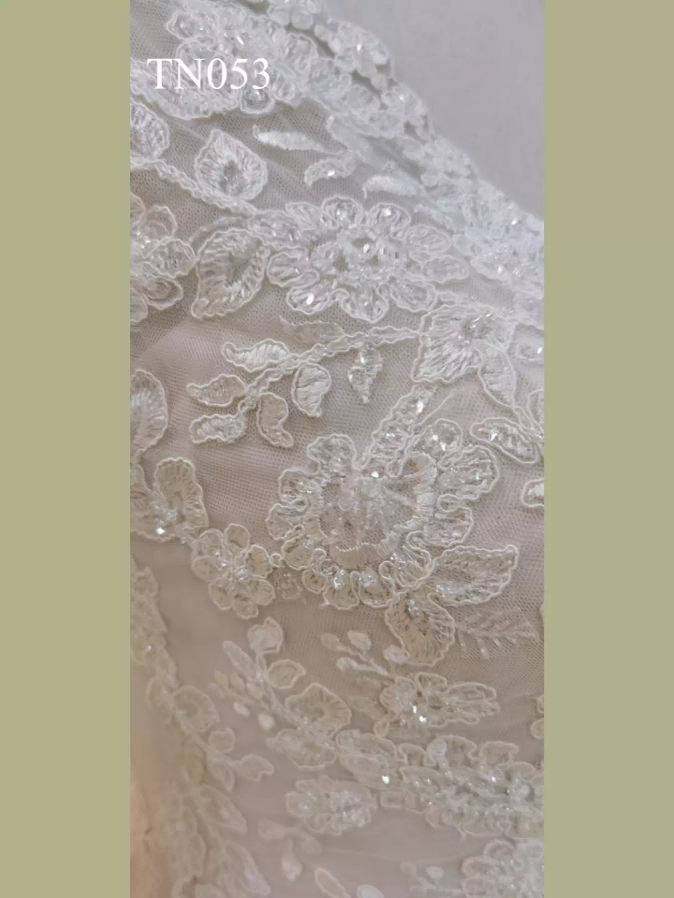 Long Sleeves Appliques Vintage Layered Tulle Mermaid Bridal Dress TN053 - Image 5