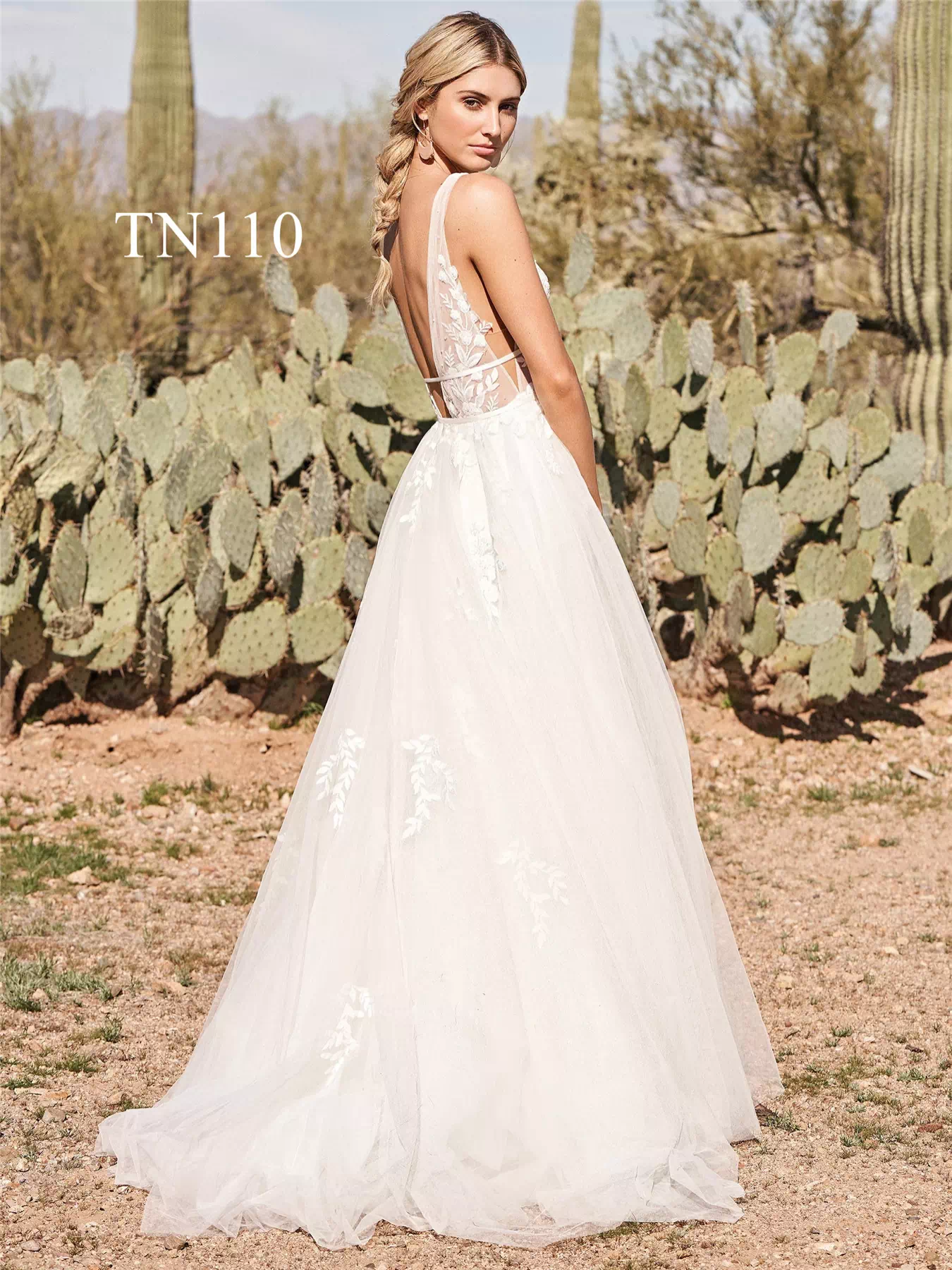 Premium Custom Made Sexy V Neckline A Line Dress TN110 - Image 2