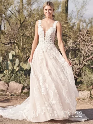 Premium Custom Made V Neckline Backless A Line Dress TN122