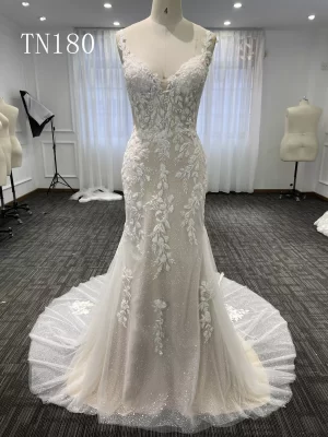 Sparkling Lace Sparkling Tulle Mermaid Dress TN180