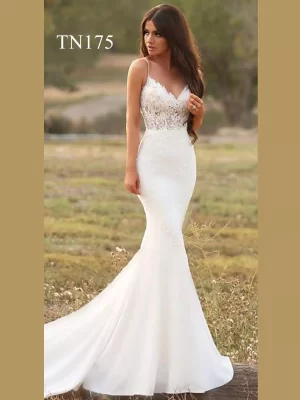 Sweetheart Neckline Stain Mermaid Dress TN175