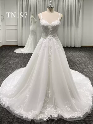 Beautiful Spaghetti Straps Sweetheart Neckline A Line Dress TN197