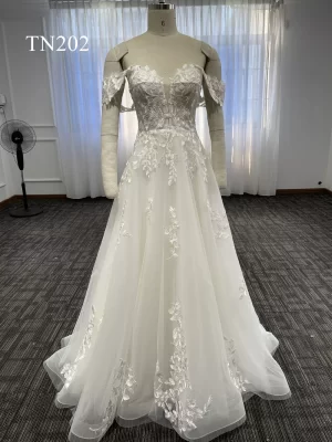 Off Shoulder Simple A Line Dress TN202