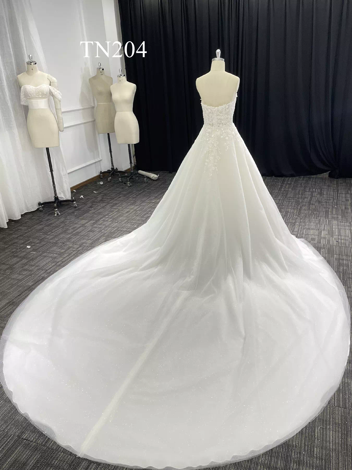 Plunge Neckline Ballgown Dress TN204 - Image 2