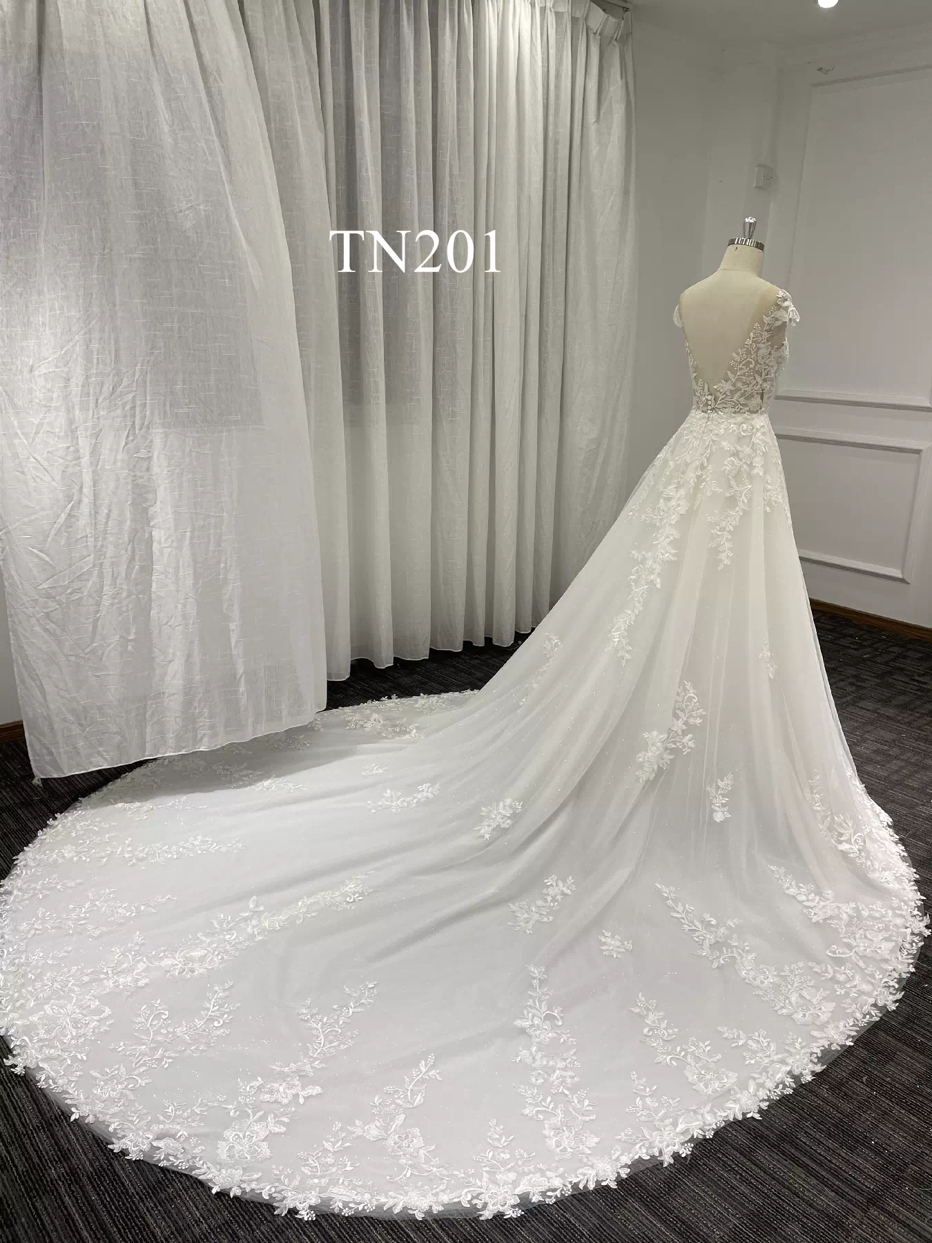 Stunning Lace Sparkling Tulle A Line Dress TN201 - Image 2